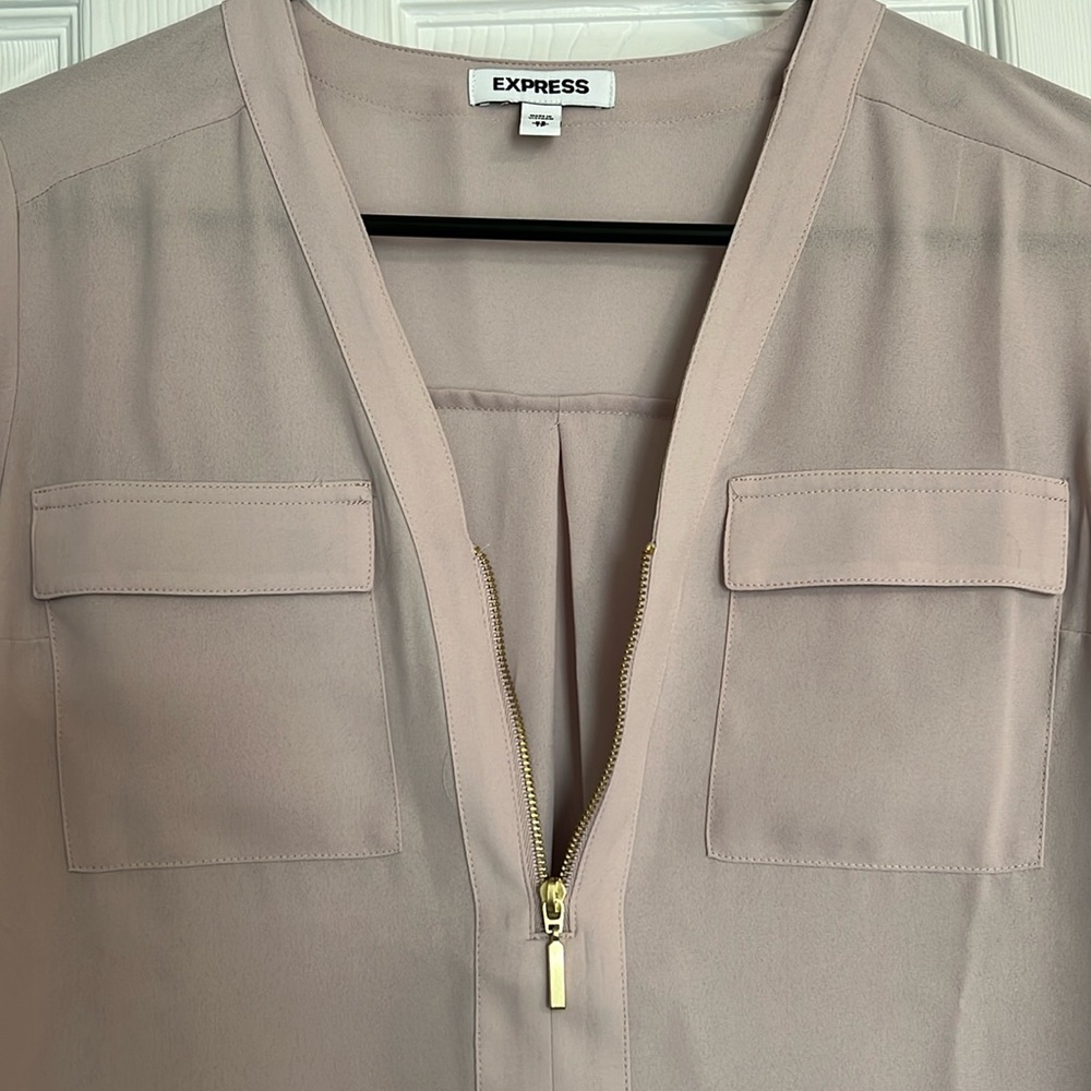 Like new blush colored sheer dress shirt